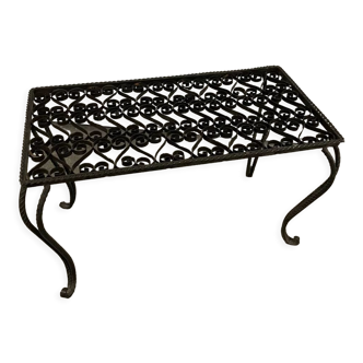 Black wrought iron coffee table