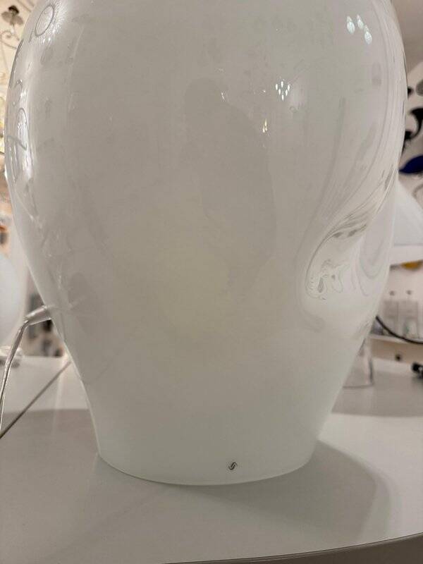 Large Munega Table Lamp in Murano Glass by Luciano Vistosi, 1980s