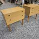 Pair of Scandinavian oak bedside tables from the 1960s.