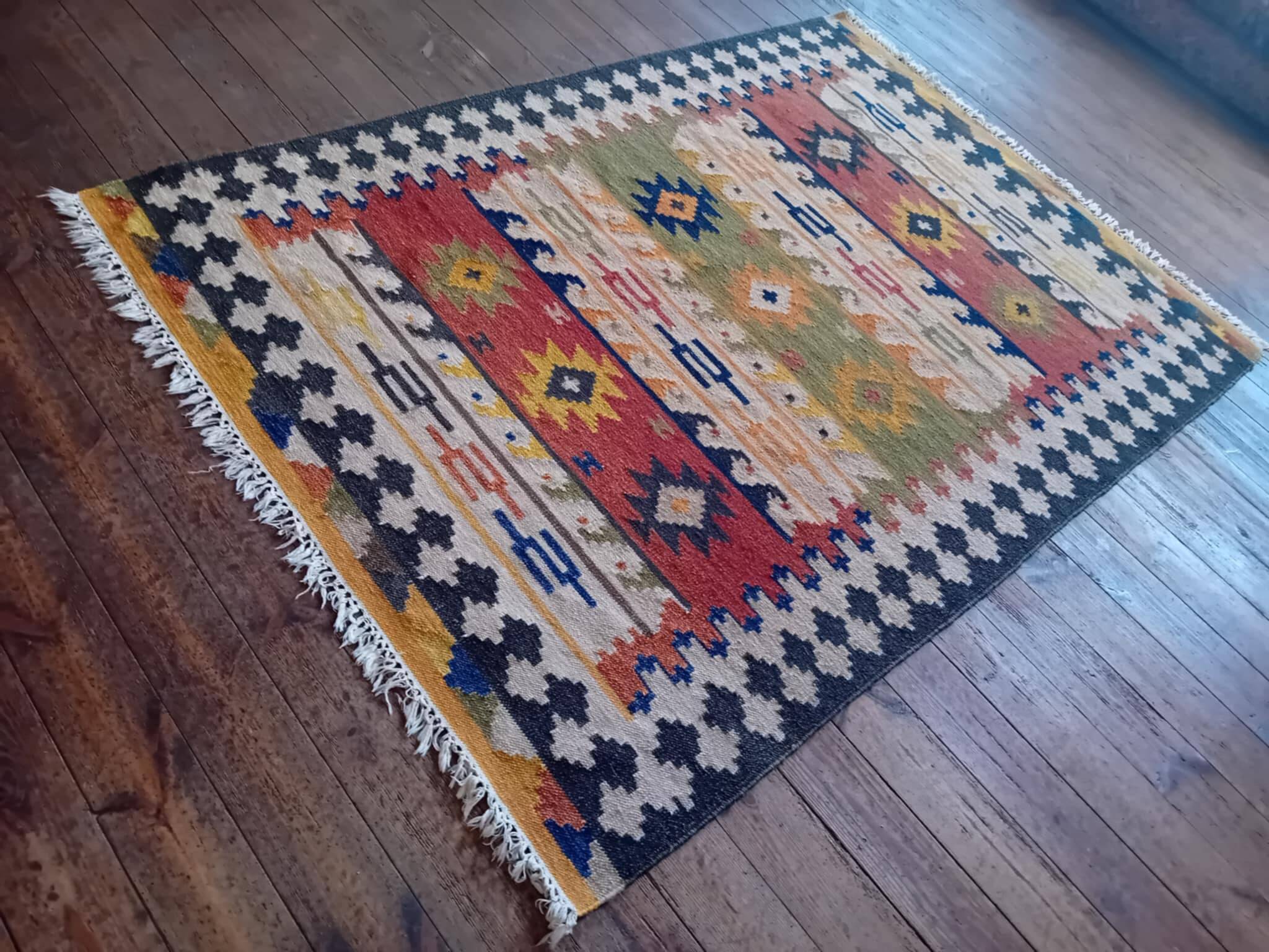 Handmade Indian Kilim Sivas 200x140cm
