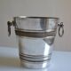 Silver-plated ice or champagne bucket with goldsmith's hallmark