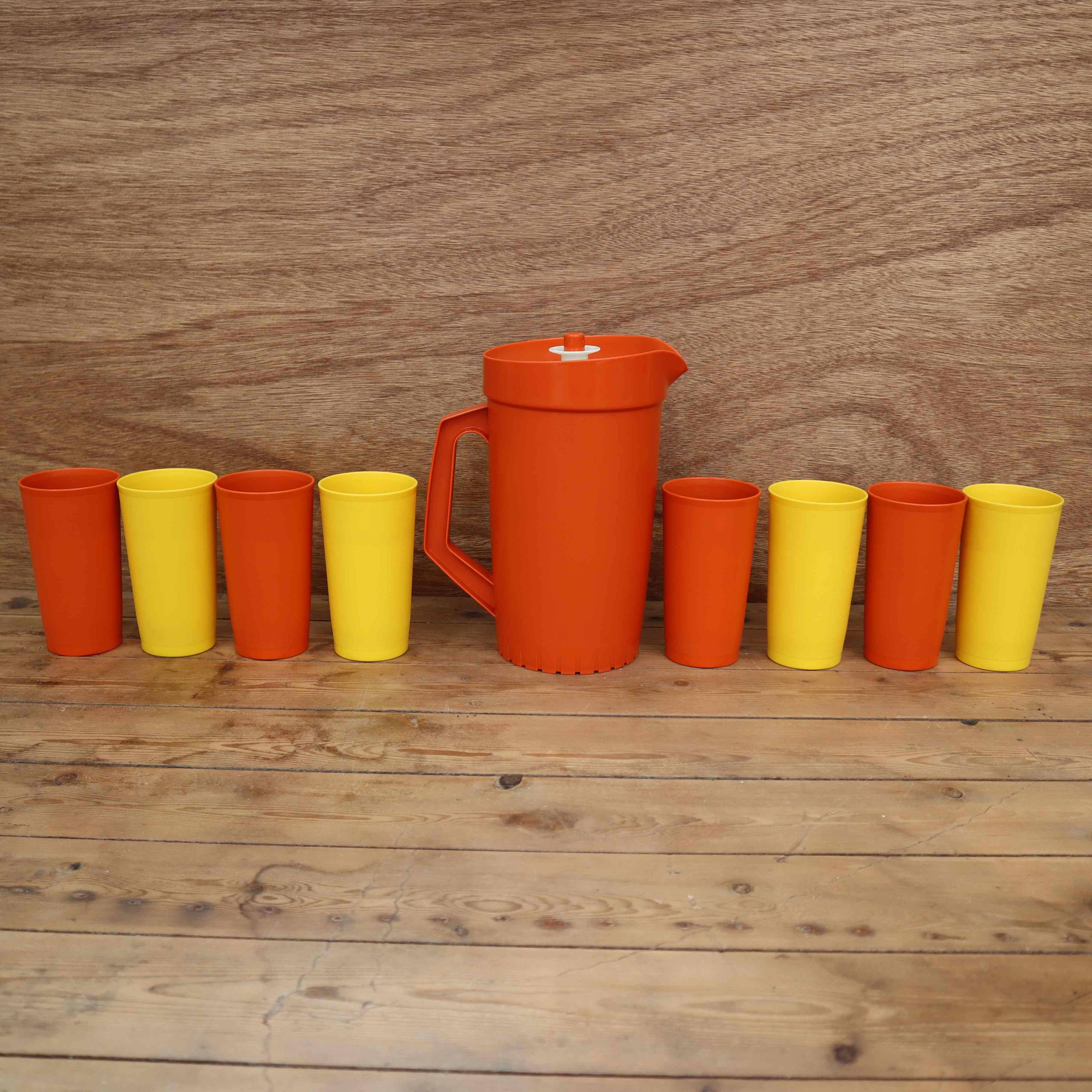 Vintage Tupperware orangeade set, 70s.