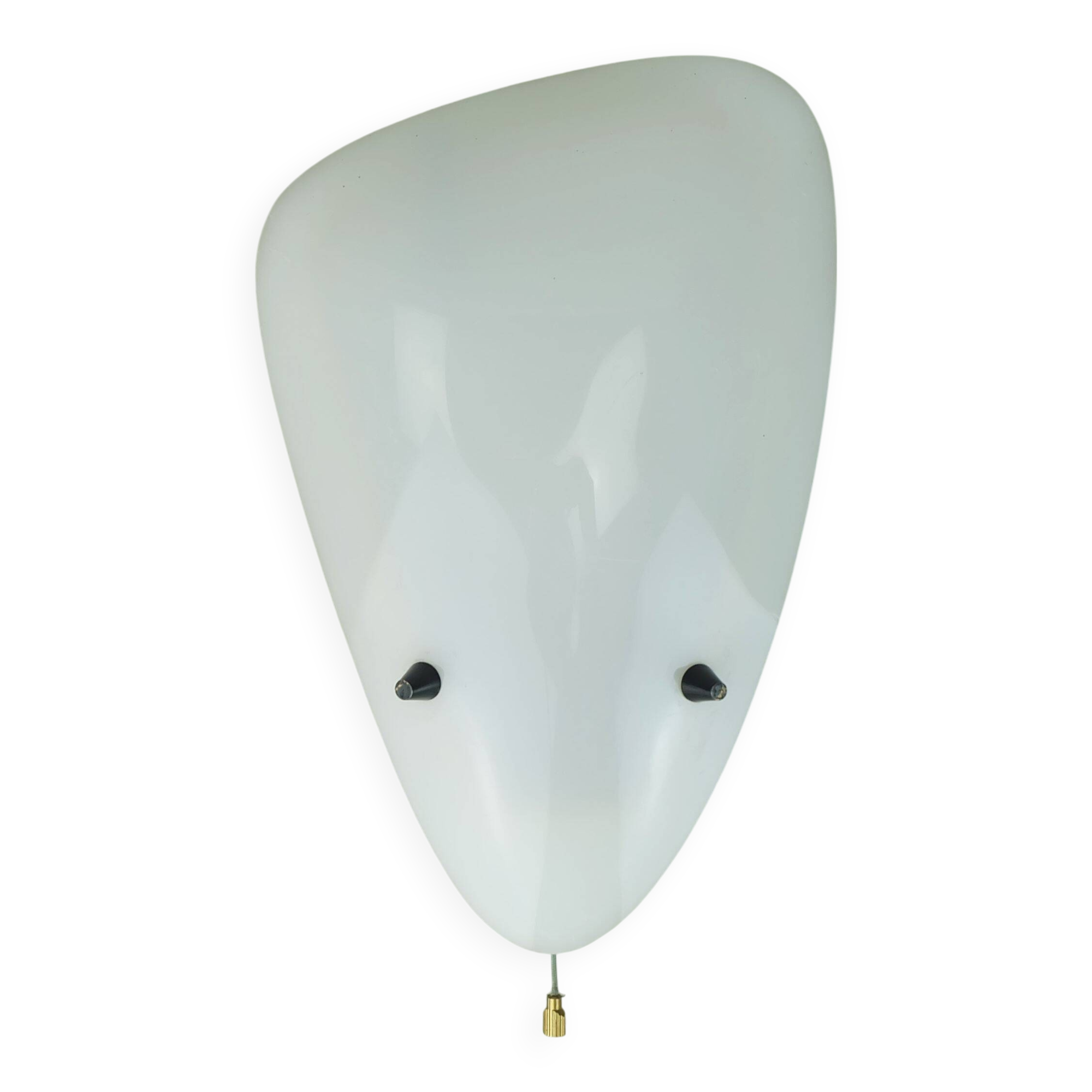 1950s SCONCE tele ambiance metal mesh with white acrylic shade