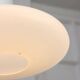 Mid-century italian brass and opaline hat pendant lamp