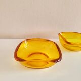 Yellow Amber Glass Bowls