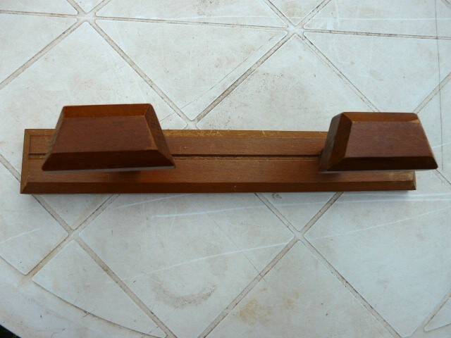 wall coat rack 2 hooks 1950s