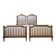 Pair of late 19th-century gilded wooden beds in Louis XVI style.