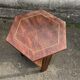 Gueridon Art Deco acajou plateau octogonal filets marqueterie - tablette ba
