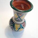 Enamelled earthenware vase