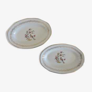 Lot two ravines Ouchy, porcelain Digoin - Sarreguemines