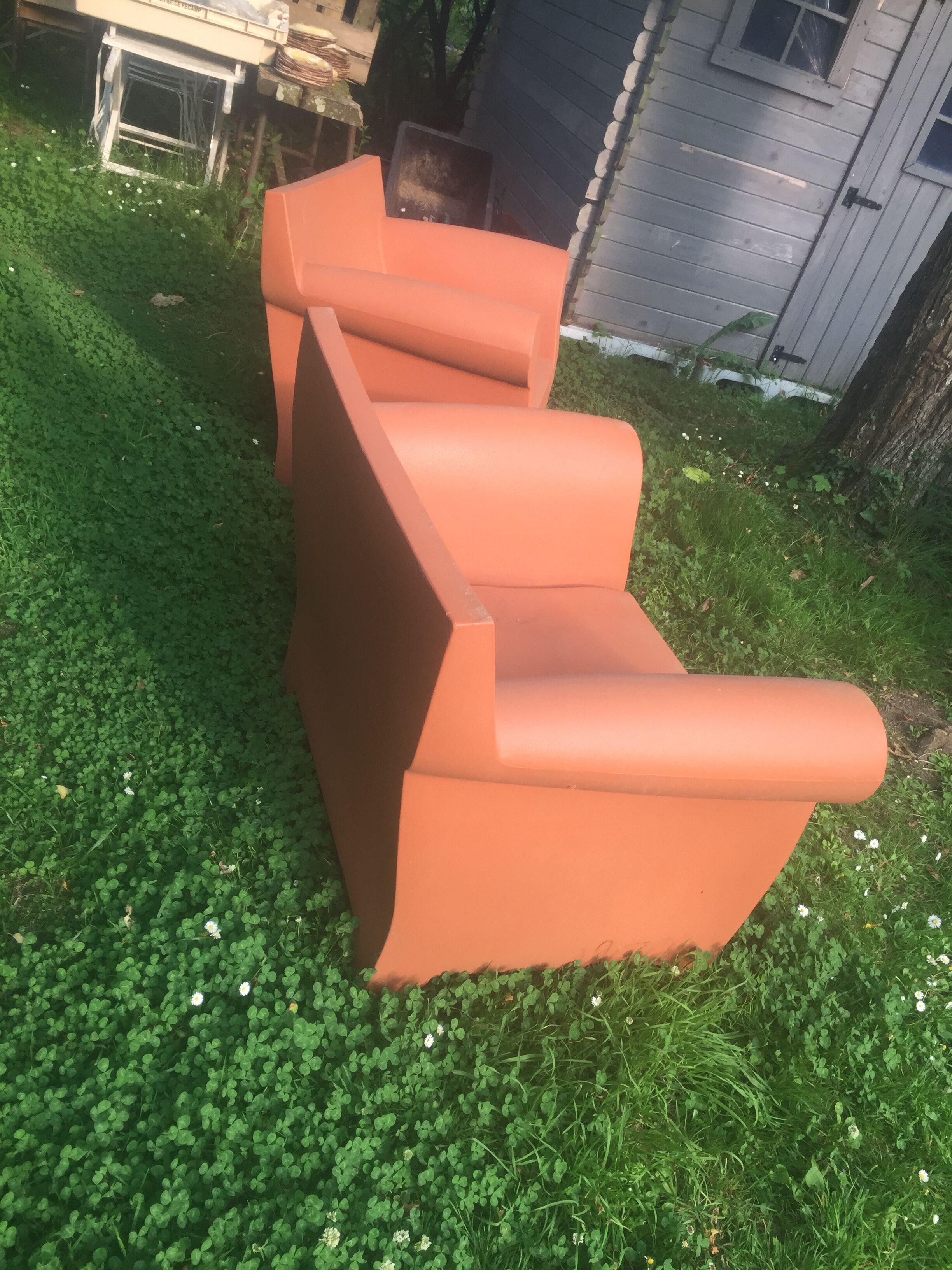 Two Bubble chairs by Philippe Starck Kartell edition