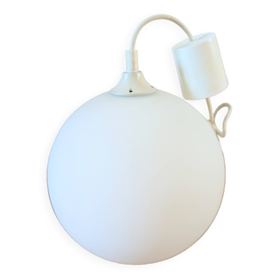 Suspension lampe opaline Lita design années 70