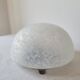 Speckled glass half-globe ceiling lamp