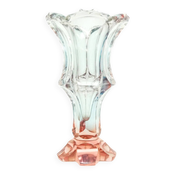 Art Deco vase, crystal, Moser, Czechoslovakia, 1930s