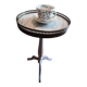 Vintage white marble and brass gueridon in Louis XVI style.