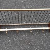 Vintage brass and teak coat rack