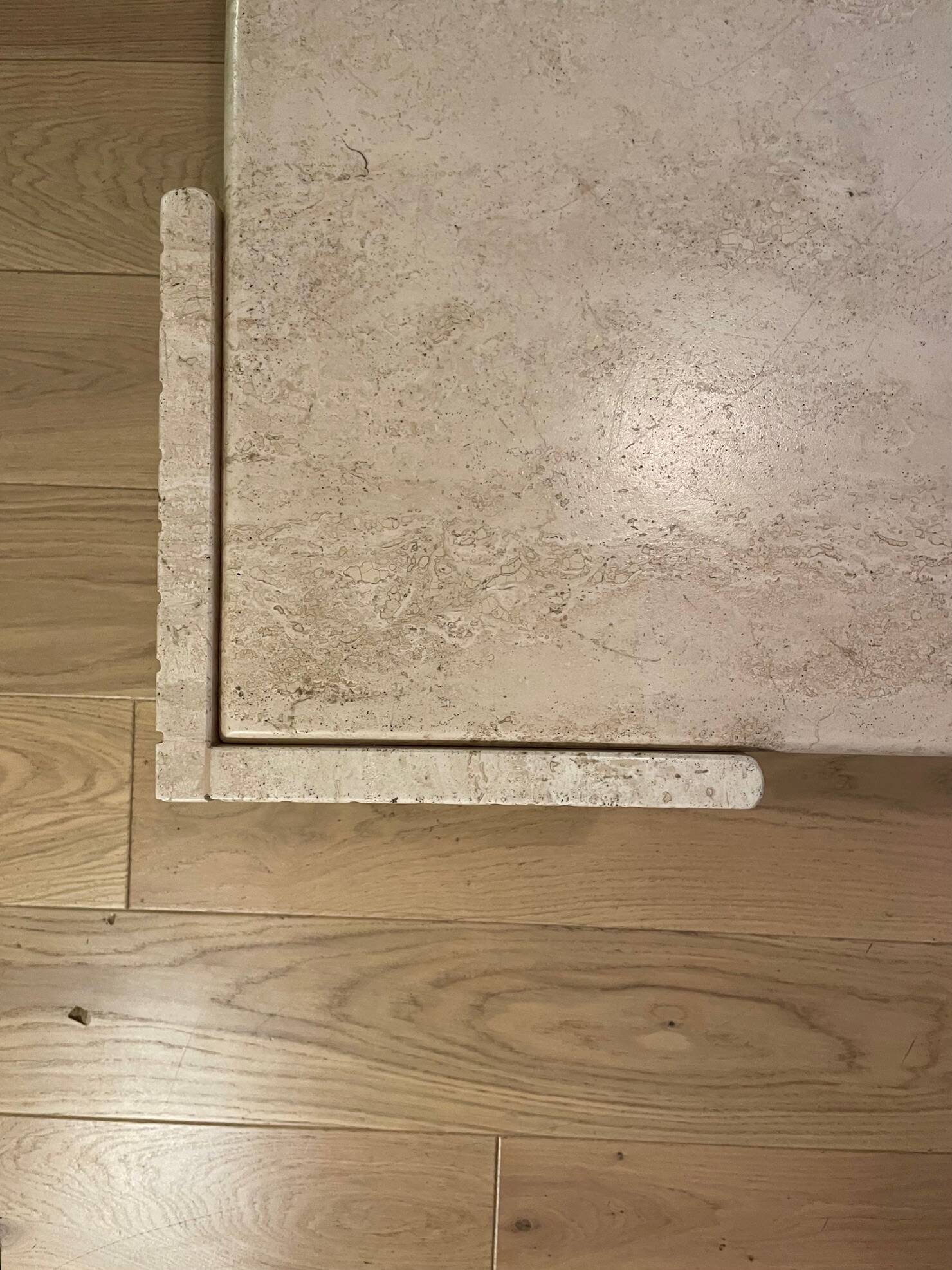 Roche Bobois “eye” travertine table