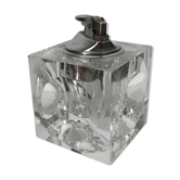 70s glass cube table lighter