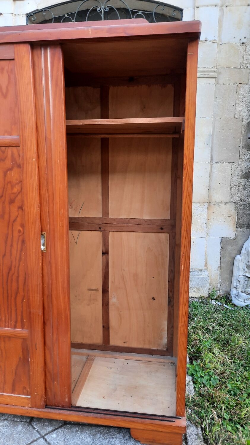 Vintage wardrobe with sliding door