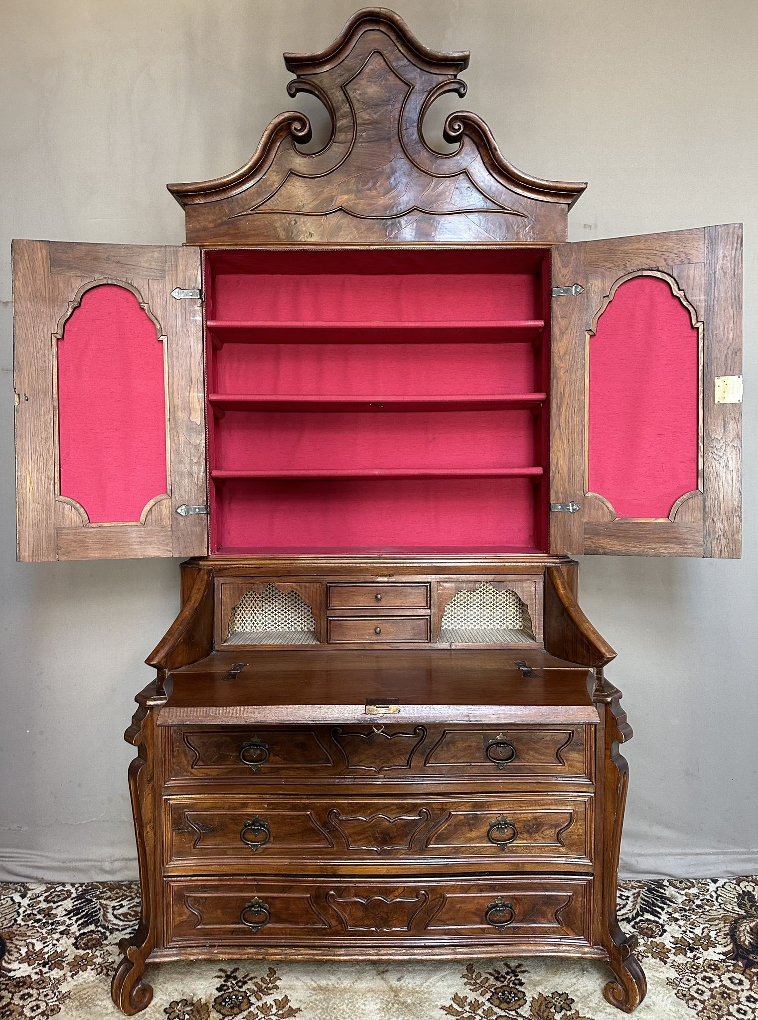 19th century mahogany scriban desk