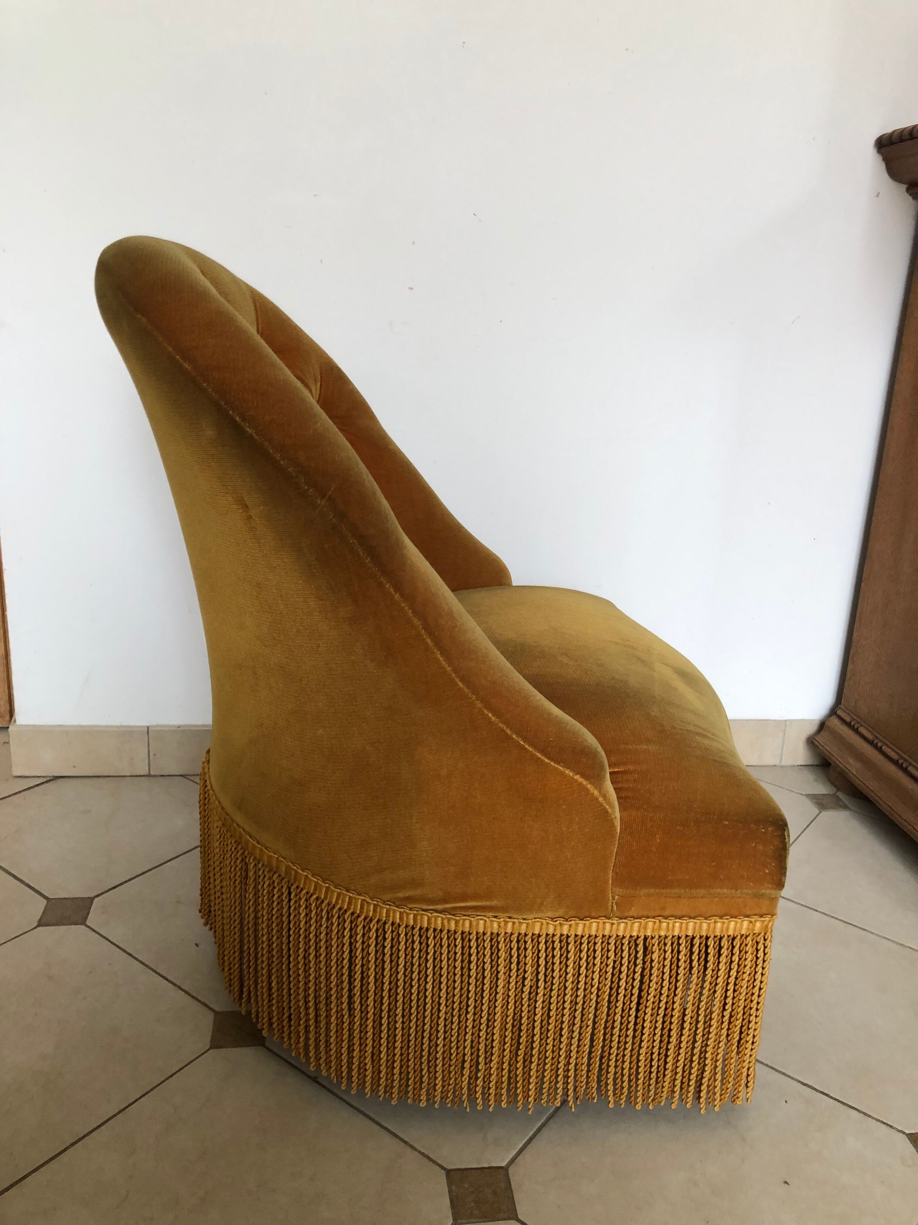 Fauteuil crapaud vintage