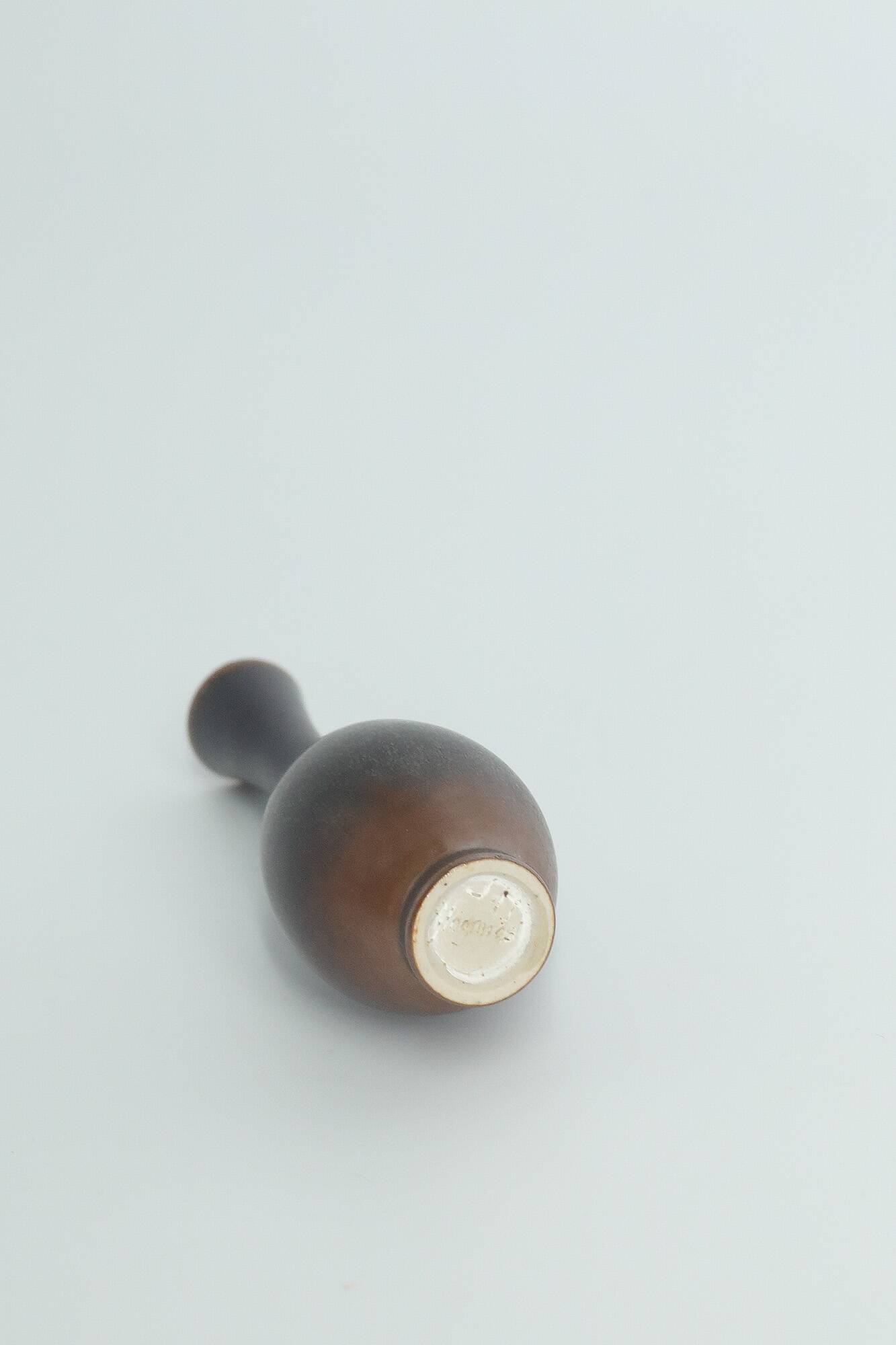 Small Mid-Century Scandinavian Modern Collection Vases in Wenge Stoneware by John Andersson, Set of 2