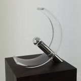 Lampe de table vintage en plexiglas