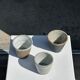 Set of 3 cups / mug in Indonesian ceramic (black, matte brown & speckled glazed)