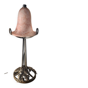 Lampe pied fer forgé