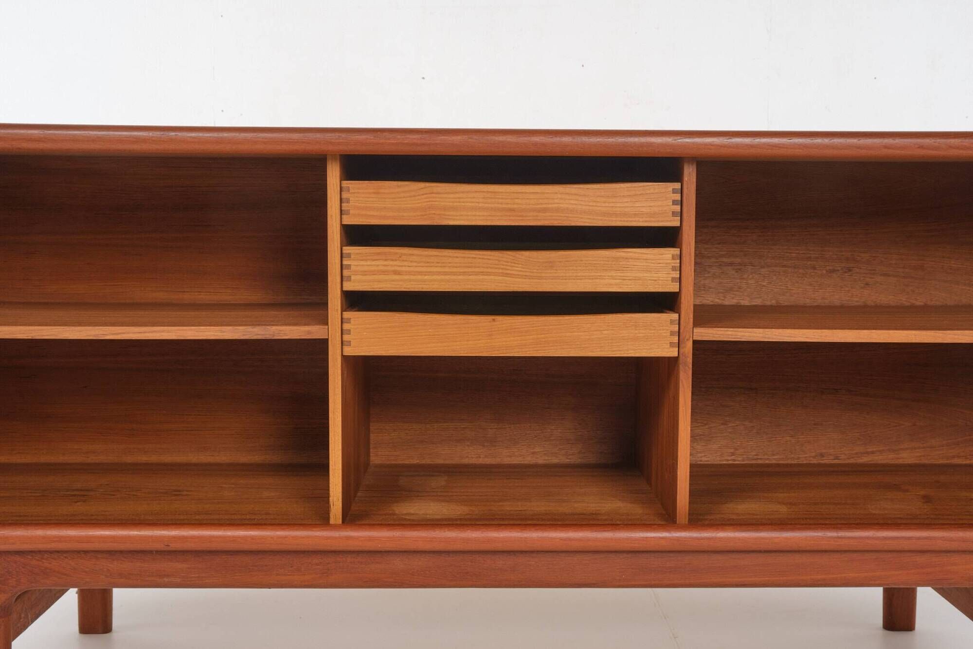 Buffet with roller shutter doors, Danish, vintage, teak, produced by Dyrlund.