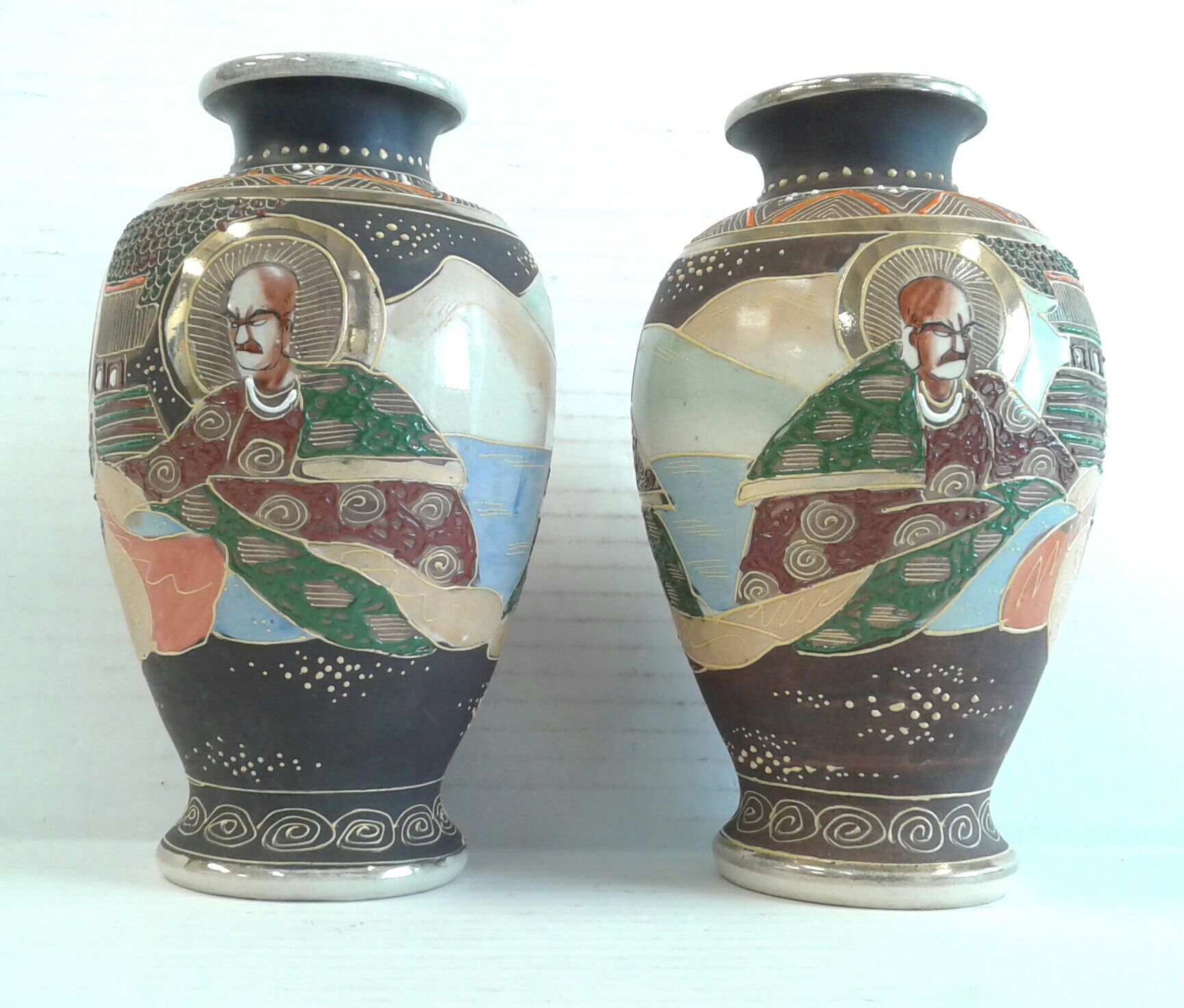 Pair Vases Satsuma