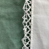 Lot of 2 old embroidered doilies