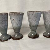 Ensemble de 4 tasses en grès gris