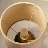 Rattan table lamp and fabric