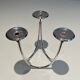Silver-plated metal candle holder