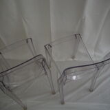 Pair of stackable chairs Victoria Ghost by Philippe Starck, Kartell