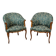Set of Rococo Revival Armchairs, 1980s