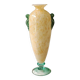 Amphora vase, speckled yellow. Murano style. Blown glass. Height 28 cm