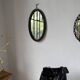 Miroir brutaliste ovale « chaine » 1950