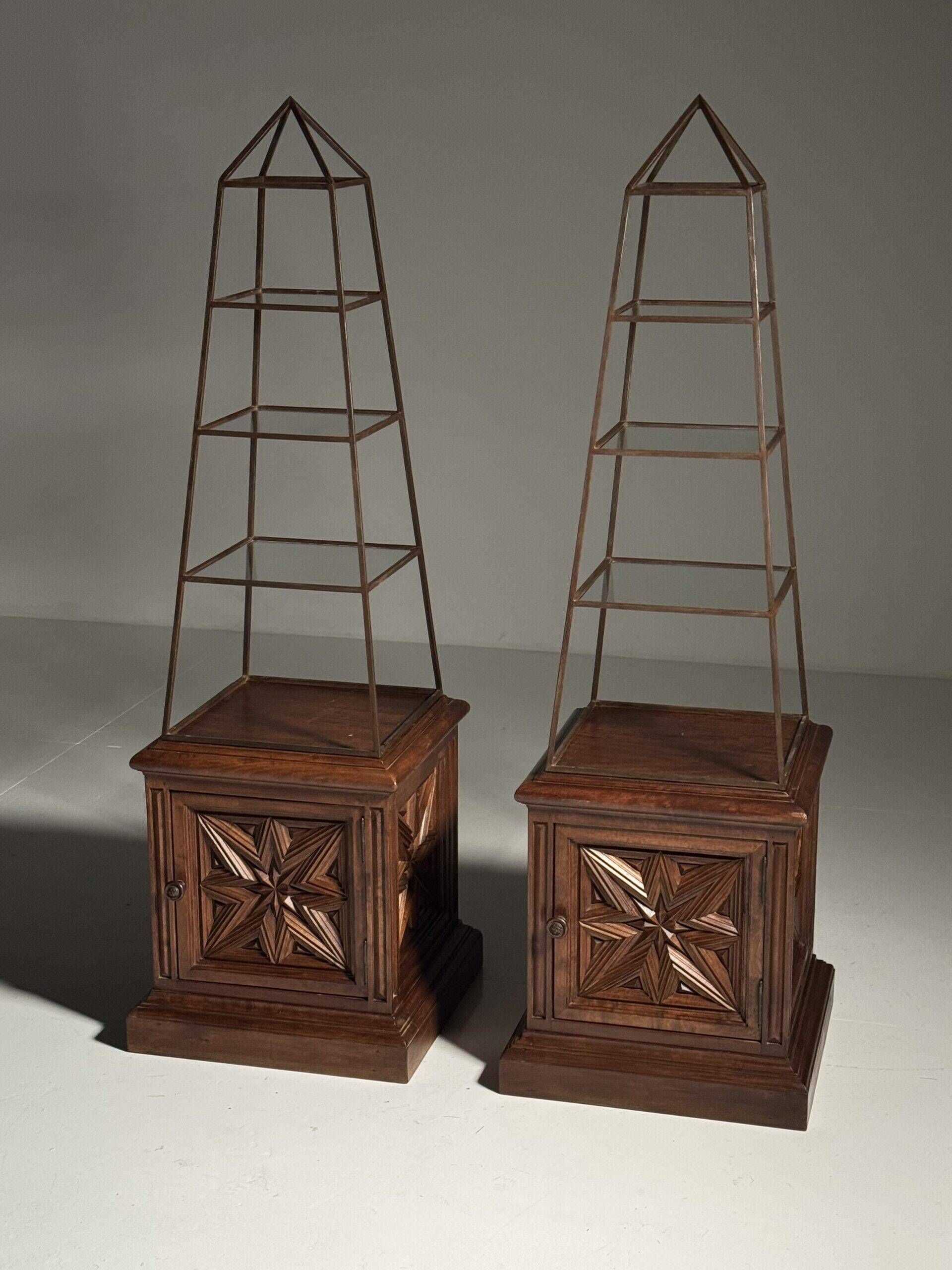Set of 2 obelisk étagères