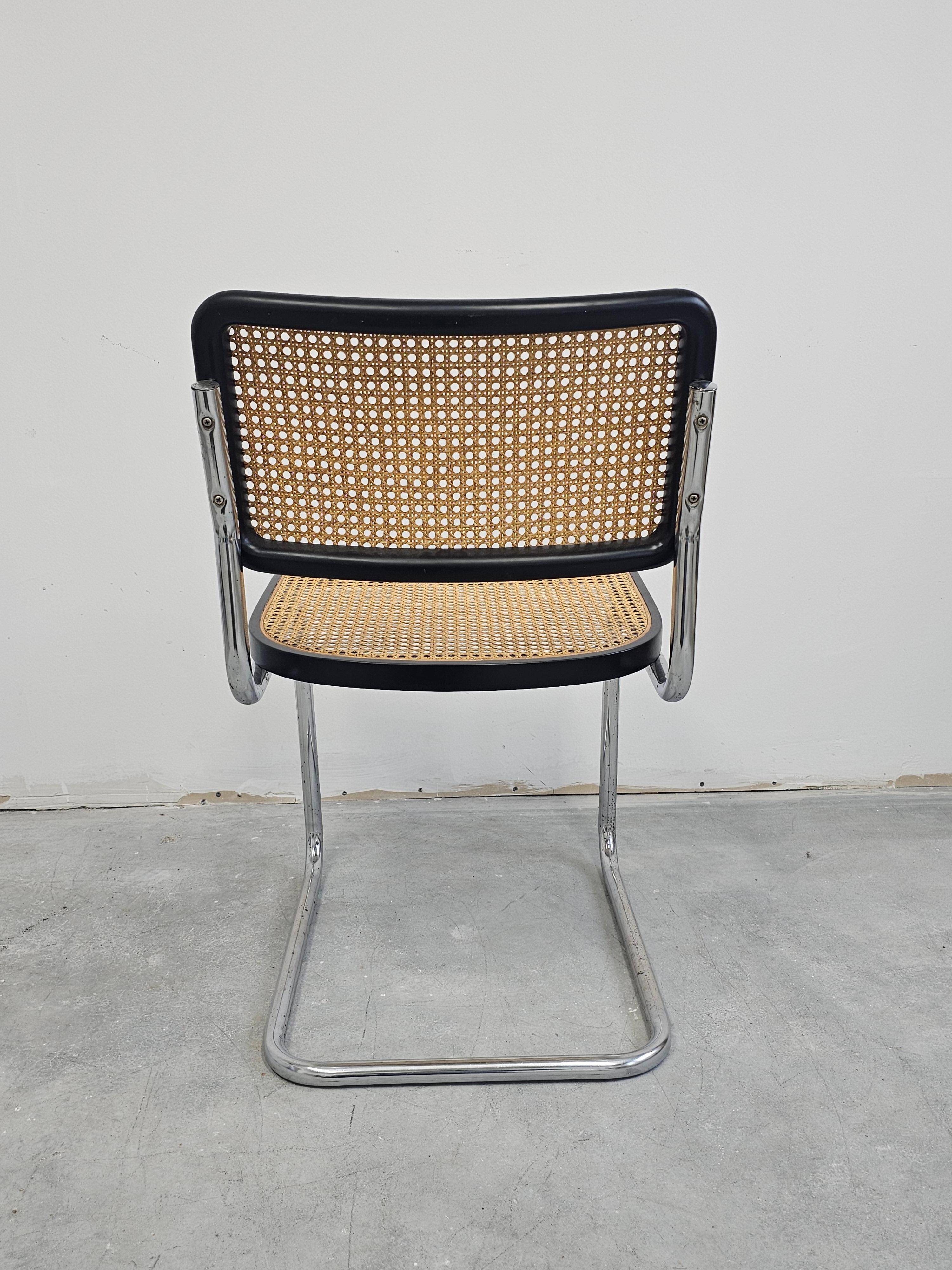 Set of 4 Cesca chairs by Marcel Breuer attributed to Gavina, 1960s
