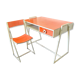 Bureau et sa chaise vintage en formica orange