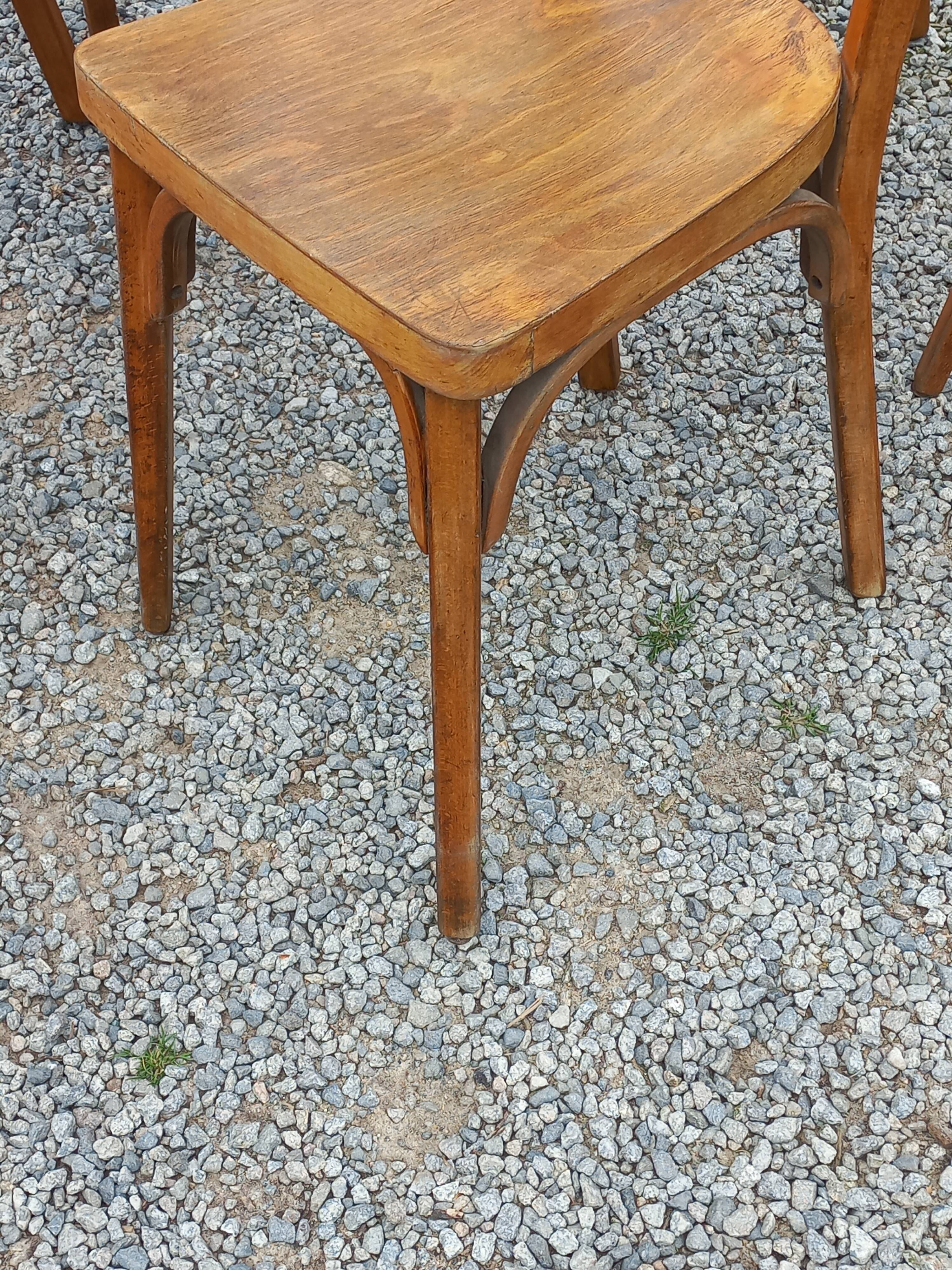 Set of 6 1950s bistro chairs