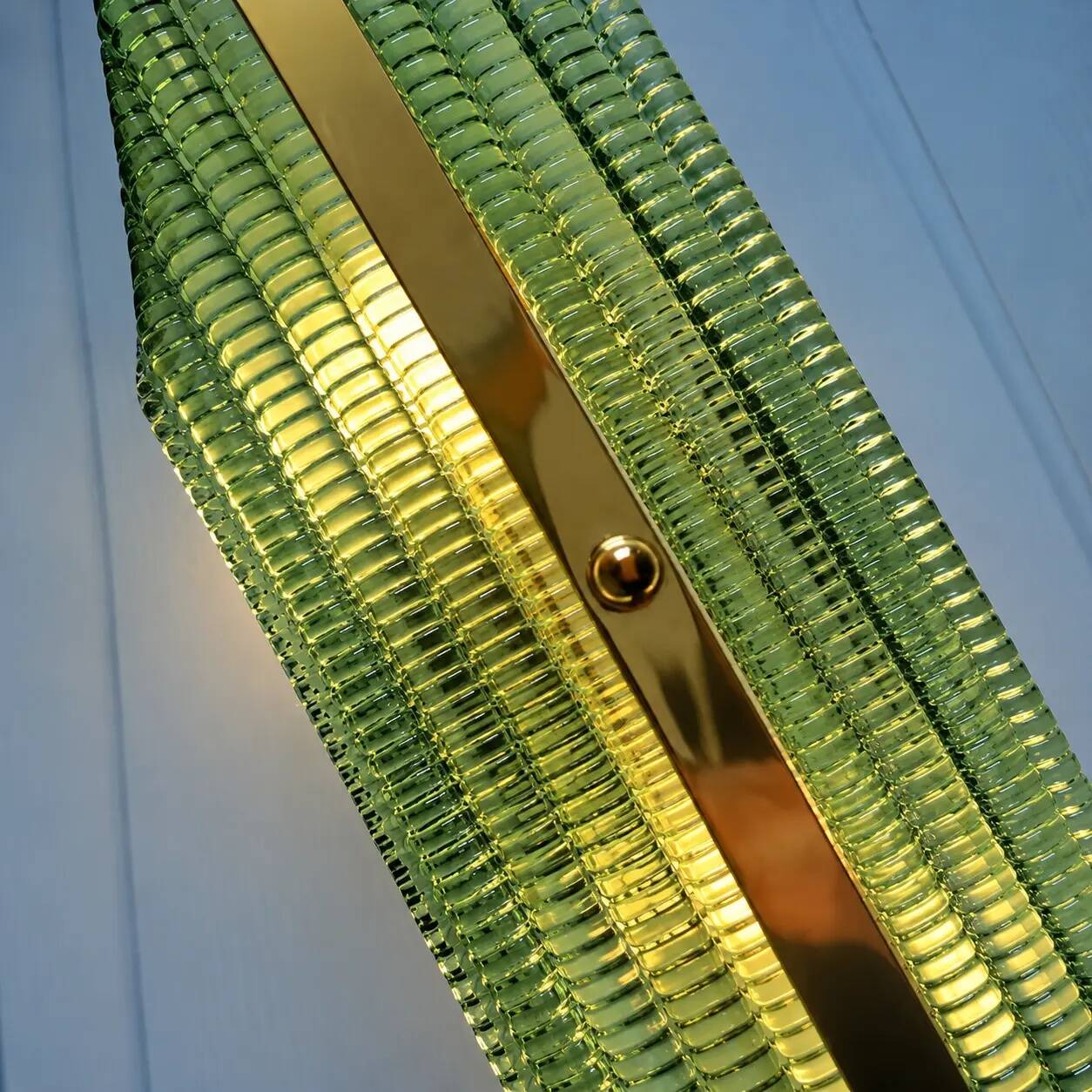 Contemporary Rectangular Murano Glass Wall Sconces With Chrome Finish – Set