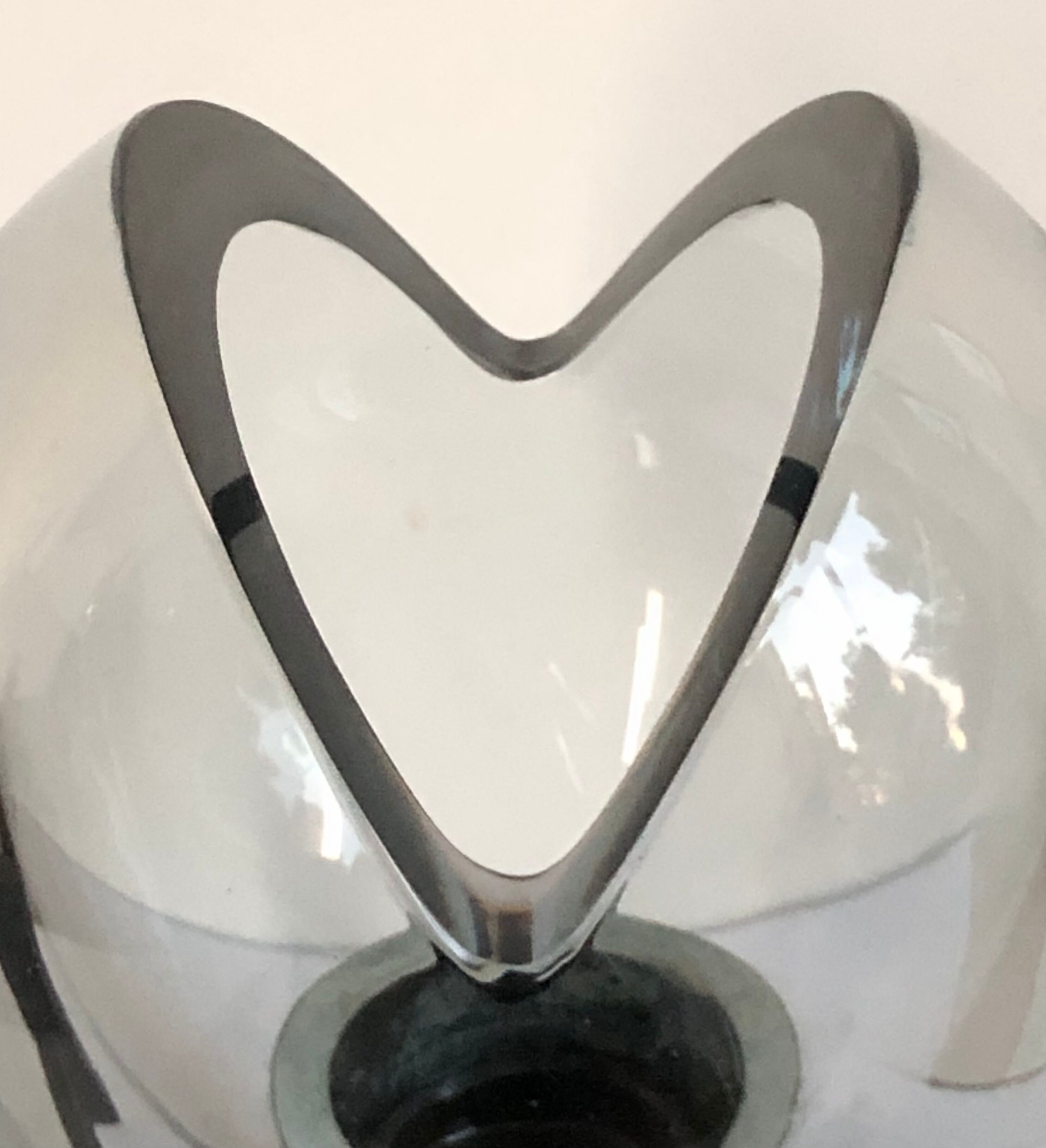 Applique de Flavio Poli en verre de Murano gris, Italie années 70