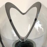 Applique de Flavio Poli en verre de Murano gris, Italie années 70