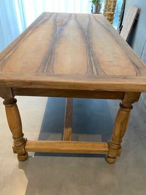 Sandblasted farmhouse table with extensions