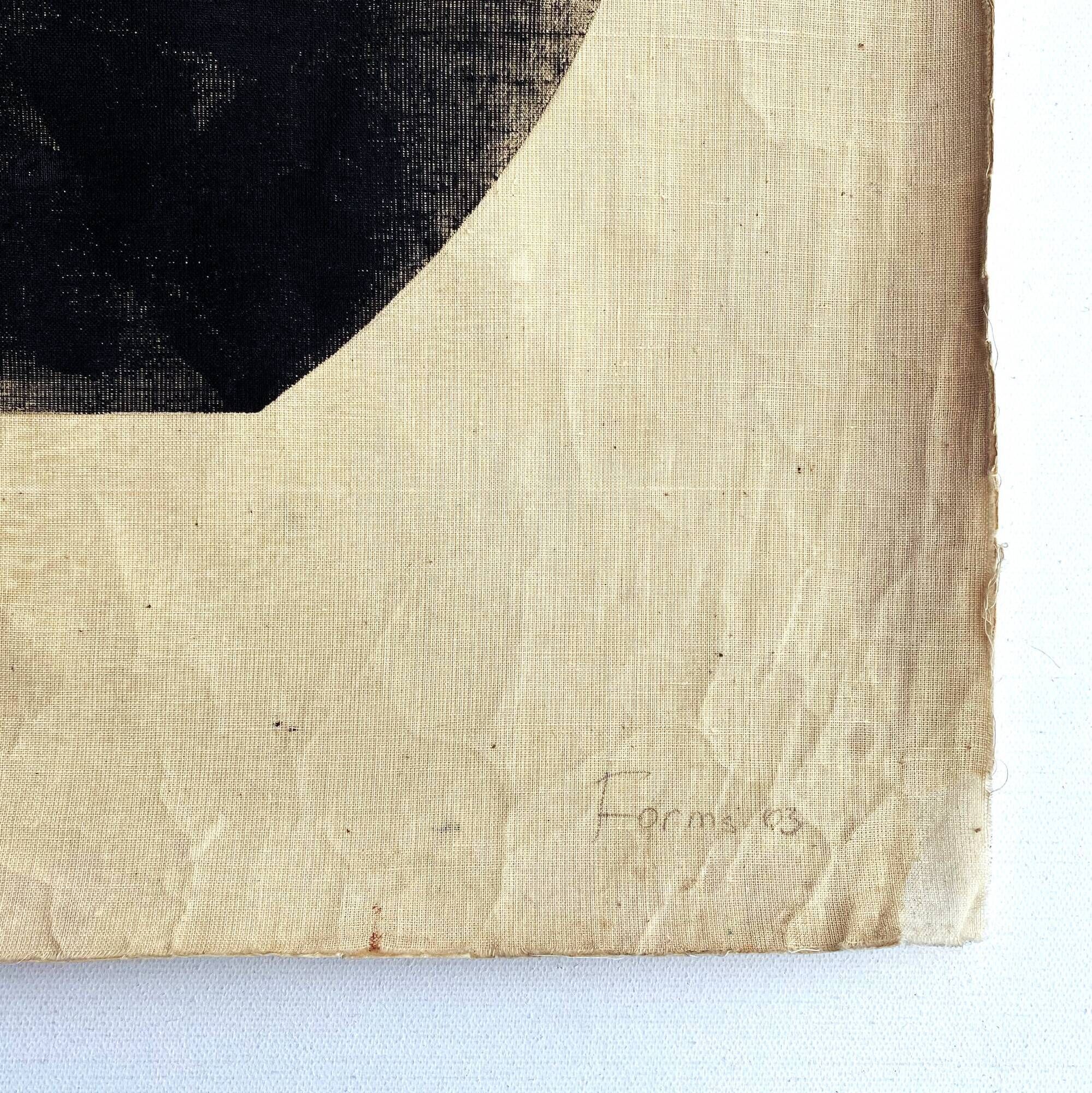 "Forms 03" Painting on Vintage Cotton