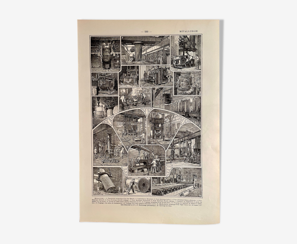 Lithographie sur la métallurgie - 1920