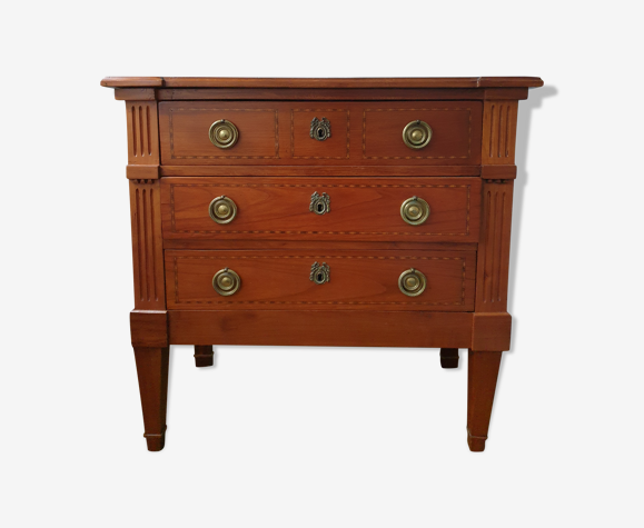 Commode tiroirs marquetés